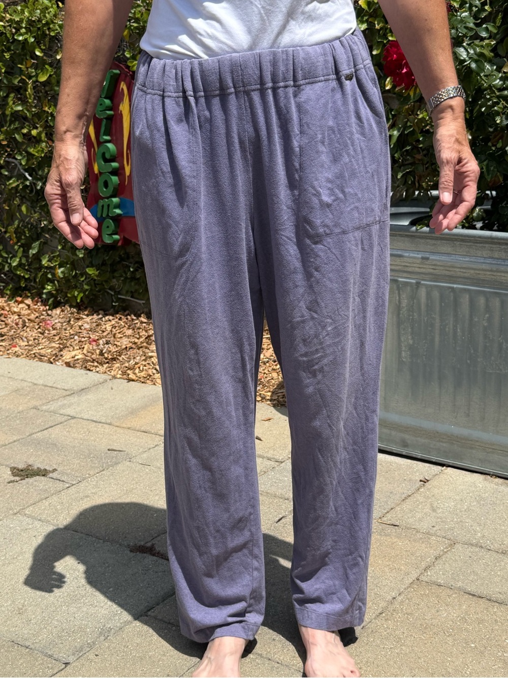 St. John lavender wide leg lounge pants